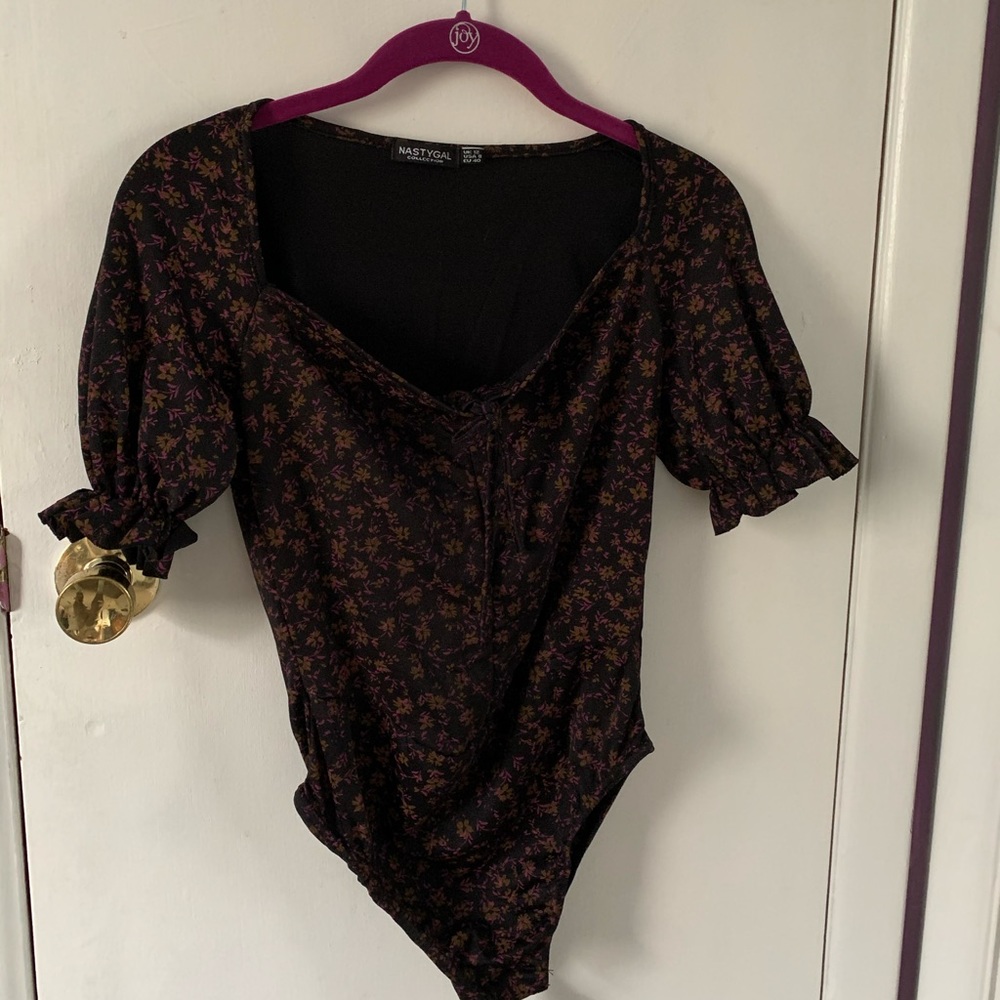 Floral Black One Piece